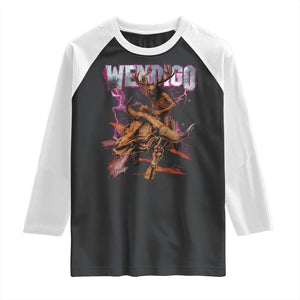 Wendigo Raglan Shirt Riding Skeleton Cryptid Occult Dark Fantasy TS10 Black White Print Your Wear