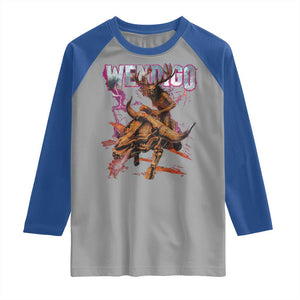 Wendigo Raglan Shirt Riding Skeleton Cryptid Occult Dark Fantasy TS10 Sport Gray Royal Print Your Wear