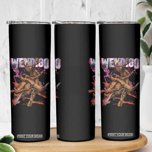 Wendigo Skinny Tumbler Riding Skeleton Cryptid Occult Dark Fantasy TS10 Print Your Wear