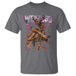 Wendigo T Shirt Riding Skeleton Cryptid Occult Dark Fantasy TS10 Charcoal Print Your Wear