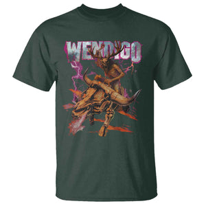 Wendigo T Shirt Riding Skeleton Cryptid Occult Dark Fantasy TS10 Dark Forest Green Print Your Wear