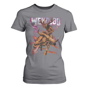 Wendigo T Shirt For Women Riding Skeleton Cryptid Occult Dark Fantasy TS10 Charcoal Print Your Wear