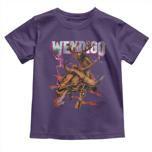 Wendigo Toddler T Shirt Riding Skeleton Cryptid Occult Dark Fantasy TS10 Purple Print Your Wear