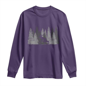 Wendigo Long Sleeve Shirt Mountain Trees Cryptid Occult Dark Fantasy TS10 Purple Print Your Wear