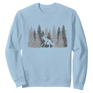 Wendigo Sweatshirt Mountain Trees Cryptid Occult Dark Fantasy TS10 Light Blue Print Your Wear