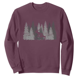 Wendigo Sweatshirt Mountain Trees Cryptid Occult Dark Fantasy TS10 Maroon Print Your Wear