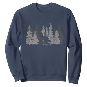 Wendigo Sweatshirt Mountain Trees Cryptid Occult Dark Fantasy TS10 Navy Print Your Wear