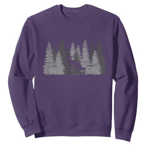 Wendigo Sweatshirt Mountain Trees Cryptid Occult Dark Fantasy TS10 Purple Print Your Wear