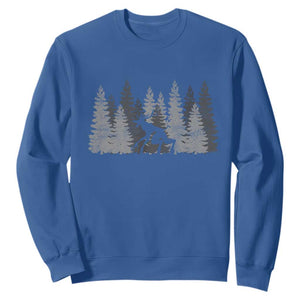 Wendigo Sweatshirt Mountain Trees Cryptid Occult Dark Fantasy TS10 Royal Blue Print Your Wear