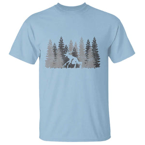 Wendigo T Shirt Mountain Trees Cryptid Occult Dark Fantasy TS10 Light Blue Print Your Wear