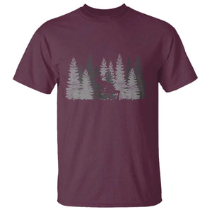 Wendigo T Shirt Mountain Trees Cryptid Occult Dark Fantasy TS10 Maroon Print Your Wear