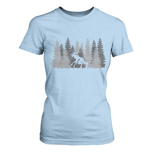 Wendigo T Shirt For Women Mountain Trees Cryptid Occult Dark Fantasy TS10 Light Blue Print Your Wear
