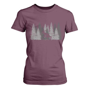 Wendigo T Shirt For Women Mountain Trees Cryptid Occult Dark Fantasy TS10 Maroon Print Your Wear