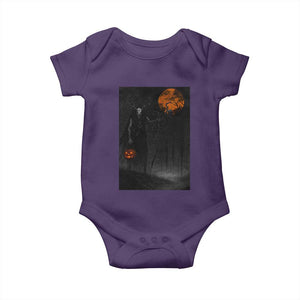 Halloween Wendigo Baby Onesie Scary Pumpkin Moon TS10 Purple Print Your Wear