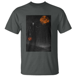 Halloween Wendigo T Shirt Scary Pumpkin Moon TS10 Dark Heather Print Your Wear