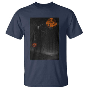 Halloween Wendigo T Shirt Scary Pumpkin Moon TS10 Navy Print Your Wear