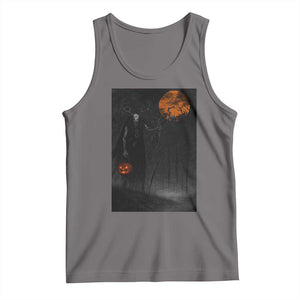Halloween Wendigo Tank Top Scary Pumpkin Moon TS10 Deep Heather Print Your Wear