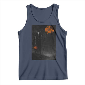 Halloween Wendigo Tank Top Scary Pumpkin Moon TS10 Navy Print Your Wear