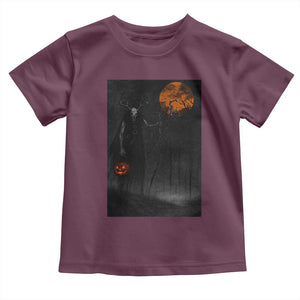 Halloween Wendigo Toddler T Shirt Scary Pumpkin Moon TS10 Maroon Print Your Wear