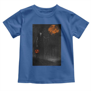 Halloween Wendigo Toddler T Shirt Scary Pumpkin Moon TS10 Royal Blue Print Your Wear