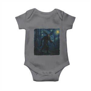 Wendigo Starry Night Baby Onesie Van Gogh Dark Fantasy Cryptid Lovers TS10 Charcoal Print Your Wear