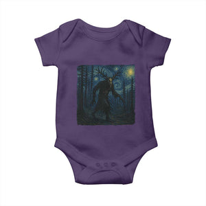 Wendigo Starry Night Baby Onesie Van Gogh Dark Fantasy Cryptid Lovers TS10 Purple Print Your Wear