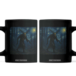 Wendigo Starry Night Coffee Mug Van Gogh Dark Fantasy Cryptid Lovers TS10 Black Print Your Wear