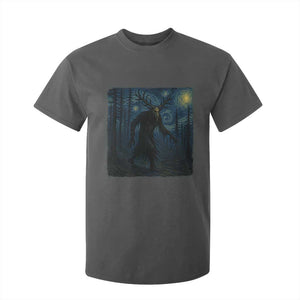 Wendigo Starry Night T Shirt For Kid Van Gogh Dark Fantasy Cryptid Lovers TS10 Dark Heather Print Your Wear