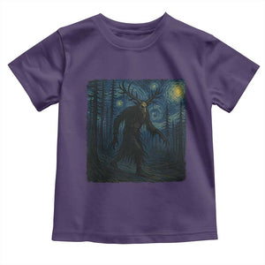 Wendigo Starry Night Toddler T Shirt Van Gogh Dark Fantasy Cryptid Lovers TS10 Purple Print Your Wear