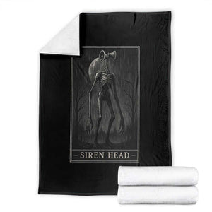 Siren Head Throw Blanket Tarot Card Horror American Cryptid TS10 Black Print Your Wear