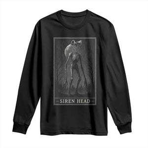 Siren Head Long Sleeve Shirt Tarot Card Horror American Cryptid TS10 Black Print Your Wear