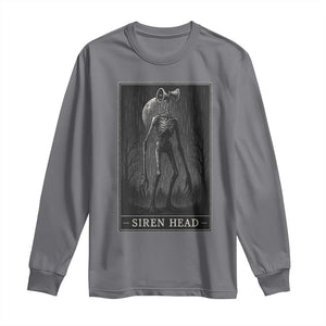 Siren Head Long Sleeve Shirt Tarot Card Horror American Cryptid TS10 Charcoal Print Your Wear