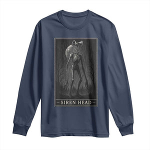 Siren Head Long Sleeve Shirt Tarot Card Horror American Cryptid TS10 Navy Print Your Wear