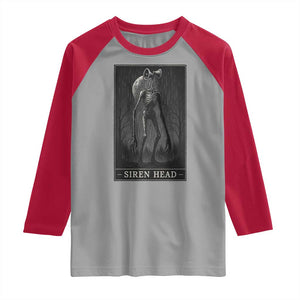 Siren Head Raglan Shirt Tarot Card Horror American Cryptid TS10 Sport Gray Red Print Your Wear