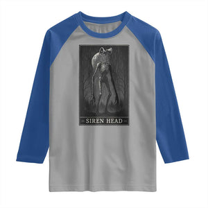 Siren Head Raglan Shirt Tarot Card Horror American Cryptid TS10 Sport Gray Royal Print Your Wear