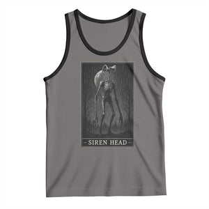 Siren Head Tank Top Tarot Card Horror American Cryptid TS10 Deep Heather Black Print Your Wear