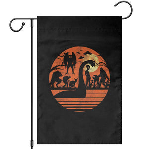 Cryptid Monsters Garden Flag Bigfoot Loch Ness Monster Mothman Aliens Weirdcore Folk Horror TS10 Black Print Your Wear