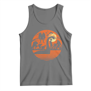 Cryptid Monsters Tank Top Bigfoot Loch Ness Monster Mothman Aliens Weirdcore Folk Horror TS10 Black Heather Print Your Wear