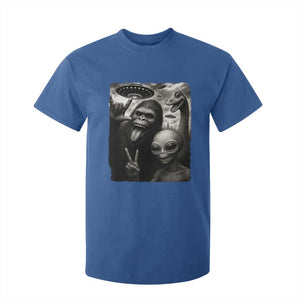 Bigfoot Alien Loch Ness Monster T Shirt For Kid Funny Cryptid UFO Selfie Sasquatch Rock On TS10 Royal Blue Print Your Wear