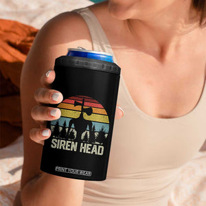 Siren Head 4 in 1 Can Cooler Tumbler Retro American Cryptid TS10 Print Your Wear
