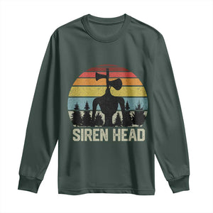 Siren Head Long Sleeve Shirt Retro American Cryptid TS10 Dark Forest Green Print Your Wear