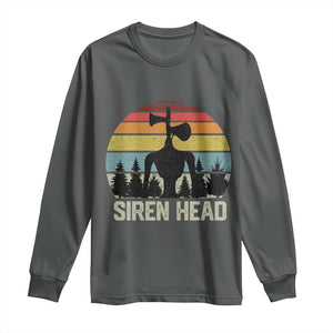 Siren Head Long Sleeve Shirt Retro American Cryptid TS10 Dark Heather Print Your Wear