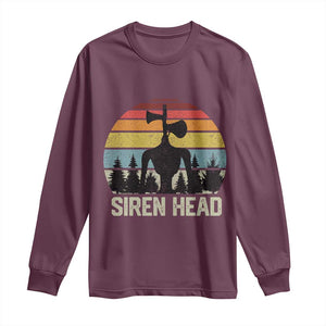 Siren Head Long Sleeve Shirt Retro American Cryptid TS10 Maroon Print Your Wear