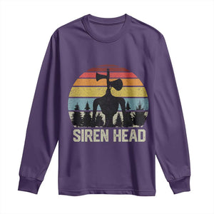 Siren Head Long Sleeve Shirt Retro American Cryptid TS10 Purple Print Your Wear