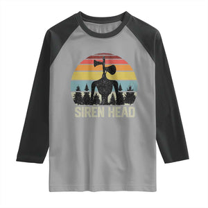 Siren Head Raglan Shirt Retro American Cryptid TS10 Sport Gray Black Print Your Wear