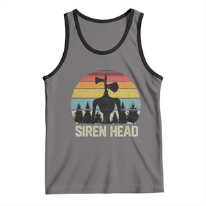 Siren Head Tank Top Retro American Cryptid TS10 Deep Heather Black Print Your Wear