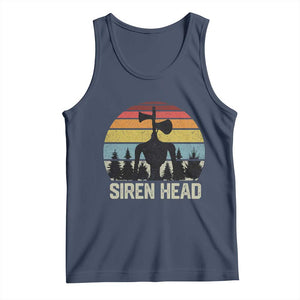 Siren Head Tank Top Retro American Cryptid TS10 Navy Print Your Wear