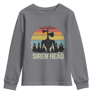 Siren Head Youth Sweatshirt Retro American Cryptid TS10 Charcoal Print Your Wear