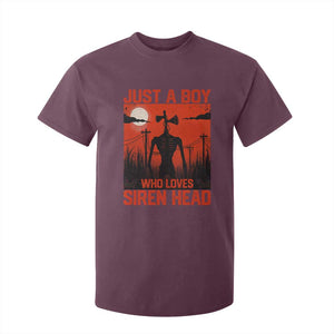 Siren Head T Shirt For Kid American Cryptid Lovers Boy TS10 Maroon Print Your Wear