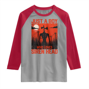Siren Head Raglan Shirt American Cryptid Lovers Boy TS10 Sport Gray Red Print Your Wear